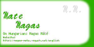 mate magas business card