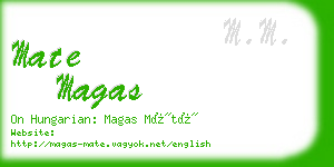 mate magas business card